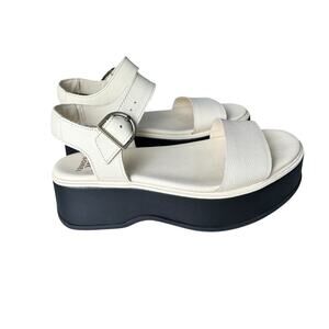 Sorel Womens Dayspring Platform Sandal Honey White Sz 7.5 Coastal Modern Neutral